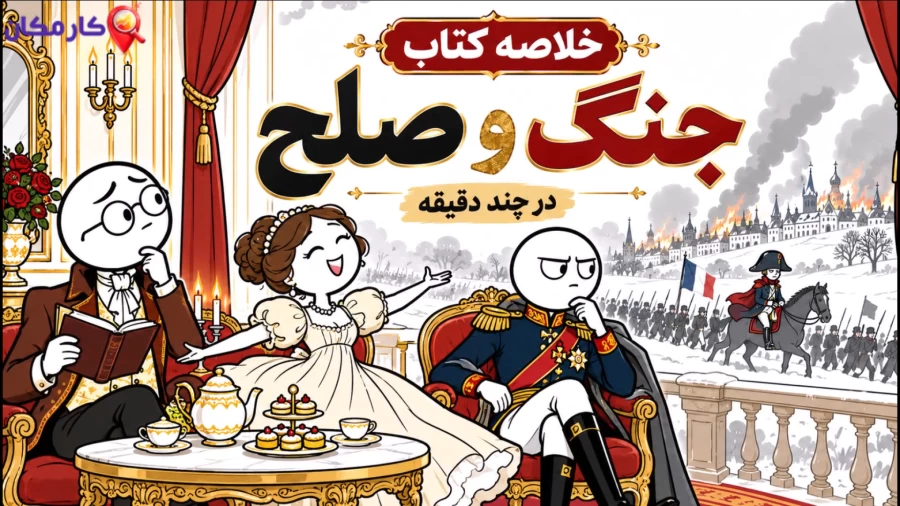 تصویر شاخص خلاصه ویدیویی جنگ و صلح اثر لئو تولستوی؛ ناپلئون، عشق و سرنوشت در کارمکان