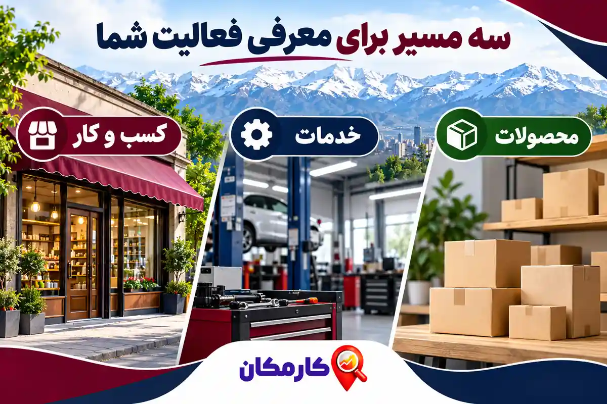 سه مسیر تبلیغ کسب و کار خدمات و محصولات در استان البرز