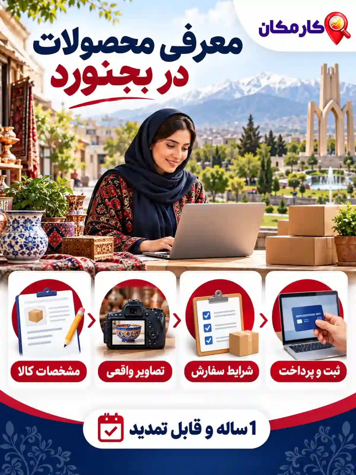 تبلیغ محصولات در بجنورد | 1 ساله و قابل تمدید 17 مراحل ثبت آگهی محصولات در بجنورد