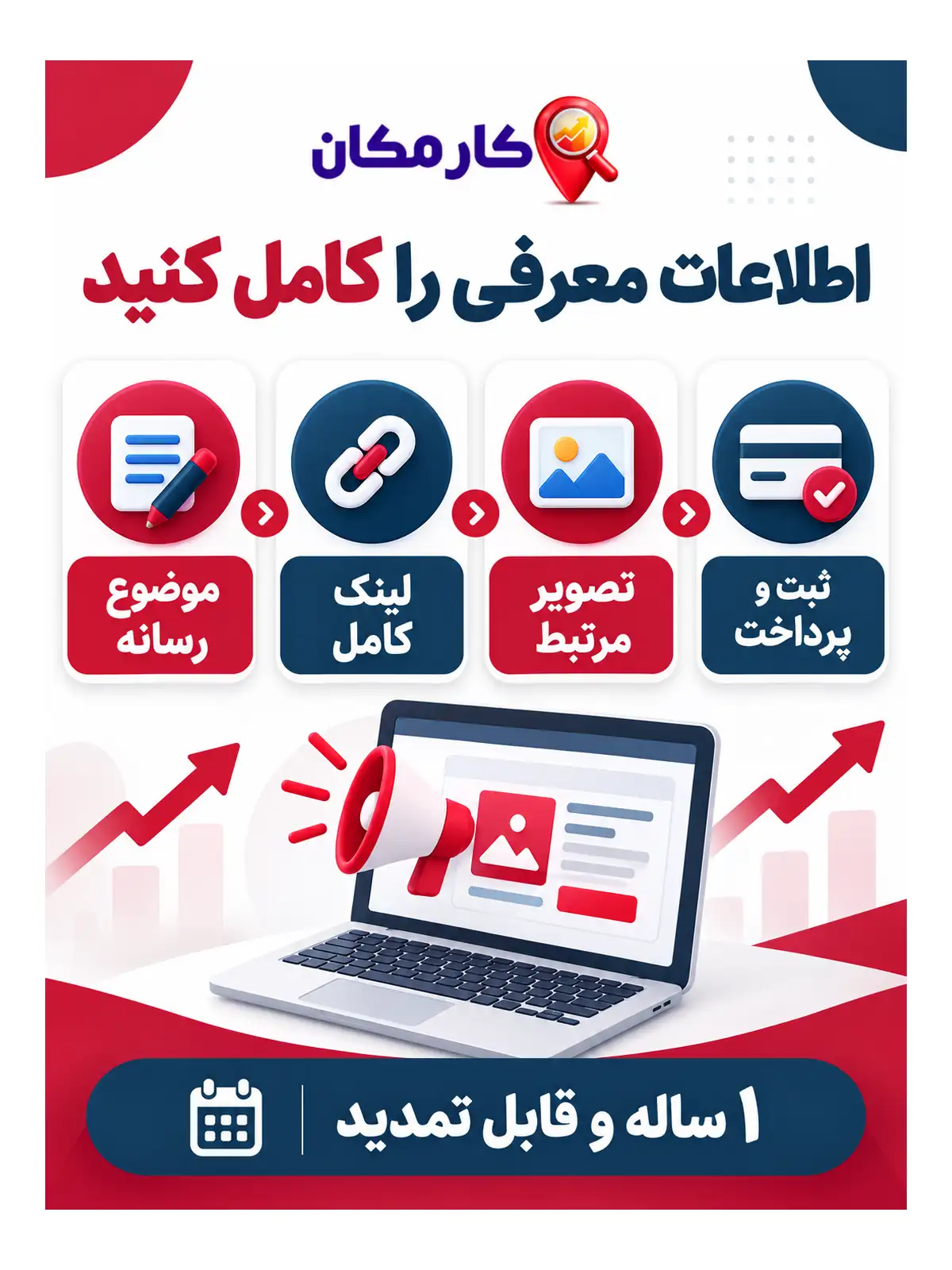 اطلاعات معرفی را کامل کنید؛ تبلیغ سایت و شبکه های اجتماعی در قزوین