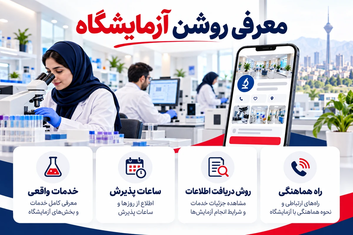 اطلاعات خدمات ساعات پذیرش و هماهنگی برای معرفی آزمایشگاه