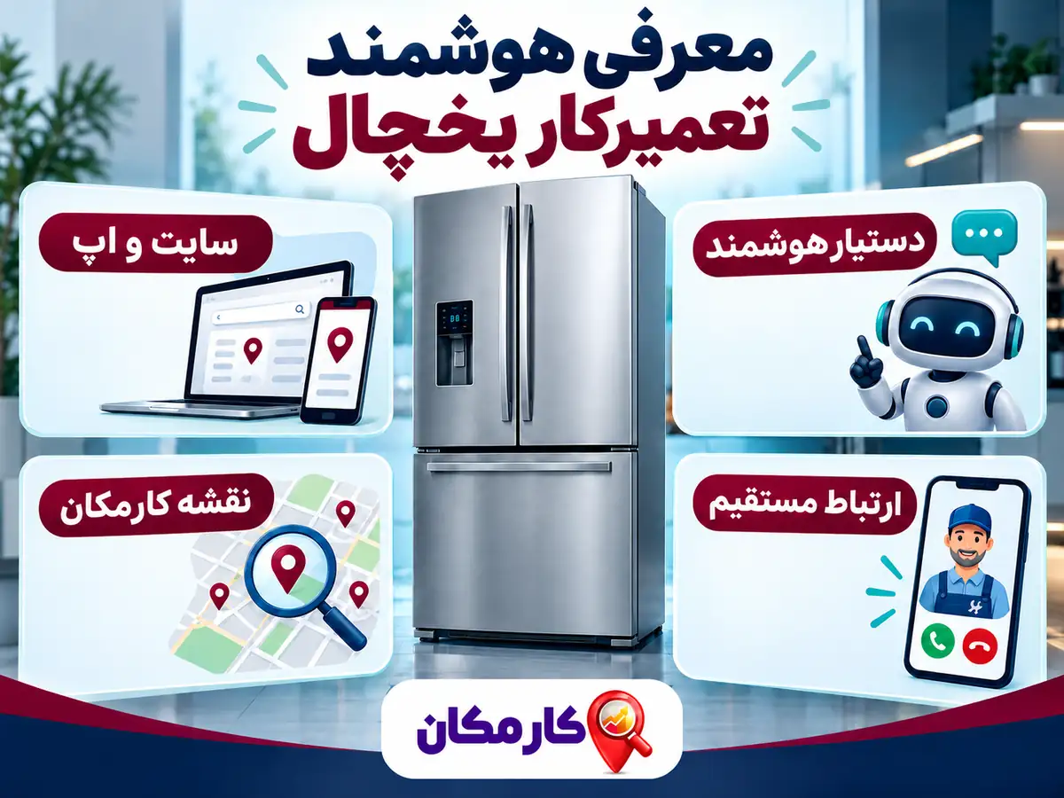 تبلیغ خدمات تعمیر یخچال در تهران | 1 ساله و قابل تمدید 16 امکانات هوشمند کارمکان برای تبلیغ تعمیرکار یخچال
