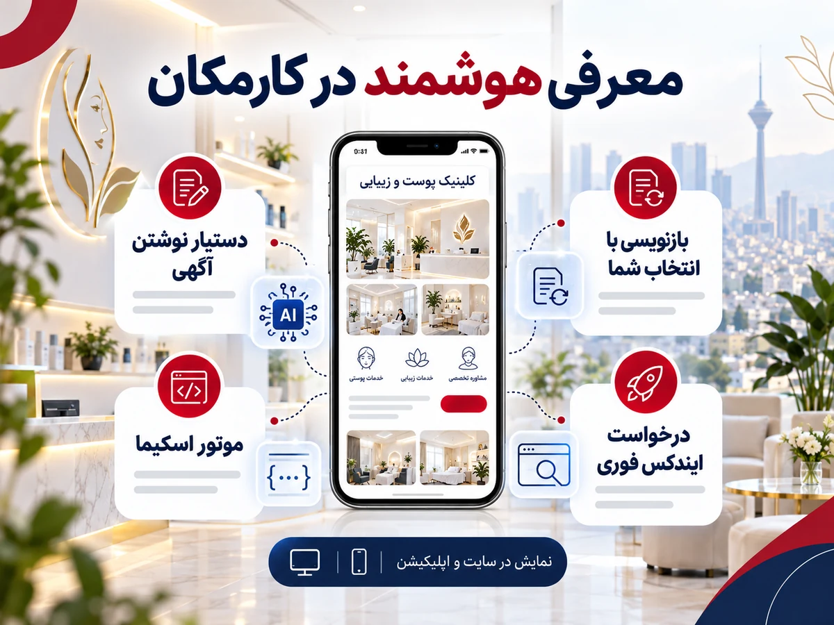 امکانات هوشمند برای معرفی و ساختاردهی آگهی کلینیک زیبایی