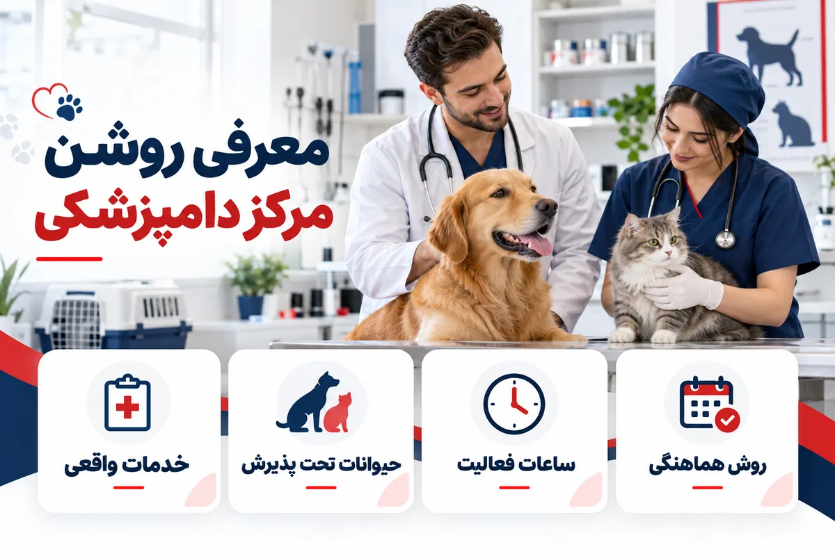 راهنمای معرفی خدمات و اطلاعات کلینیک دامپزشکی در کارمکان